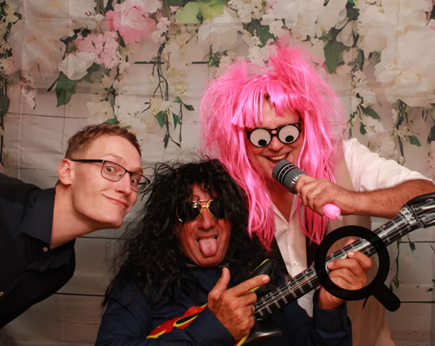 Frauen Lachen in die Fotobox